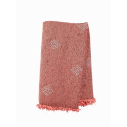 Ριχτάρι Πολυθρόνας Spira Red Chinille Jacquard Sunshine (180x180) 1Τεμ