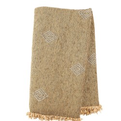 Ριχτάρι Πολυθρόνας Spira Beige Chinille Jacquard Sunshine (180x180) 1Τεμ