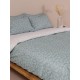 Σεντόνια Μονά Σετ Feelings 2052 Aqua Cotton Sunshine (105x205+30 ) Με Λάστιχο 3Τεμ