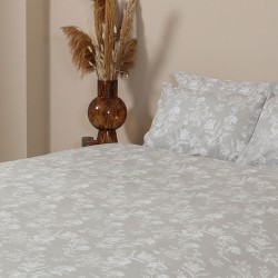 Σεντόνια Μονά Σετ Print Menta 340 Grey Polycotton Sunshine (160x250) 3Τεμ