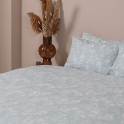 Σεντόνια Μονά Σετ Print Menta 340 Aqua Polycotton Sunshine (160x250) 3Τεμ