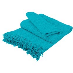 Ριχτάρι Πολυθρόνας Throws Turquoise Chenille Sunshine (180x180) 1Τεμ