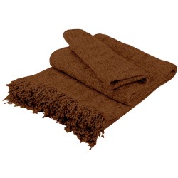 Ριχτάρι Πολυθρόνας Throws Brown Chenille Sunshine (180x180) 1Τεμ