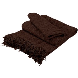 Ριχτάρι Πολυθρόνας Throws Dark Brown Chenille Sunshine (180x180) 1Τεμ