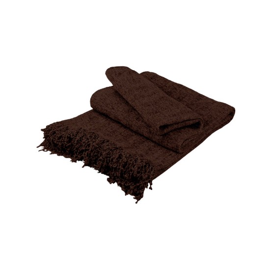 Ριχτάρι Πολυθρόνας Throws Dark Brown Chenille Sunshine (180x180) 1Τεμ Ριχτάρι Πολυθρόνας Throws Dark Brown Chenille Sunshine (180x180) 1Τεμ