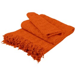 Ριχτάρι Διθέσιου Throws Light Orange Chenille Sunshine (180x240) 1Τεμ