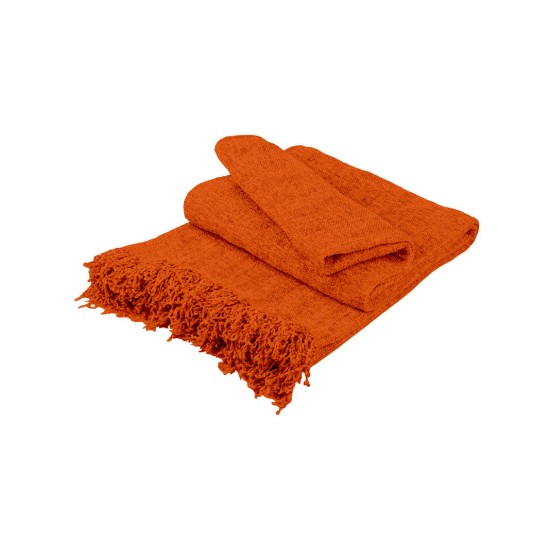 Ριχτάρι Τριθέσιου Throws Light Orange Chenille Sunshine (180x300) 1Τεμ Ριχτάρι Τριθέσιου Throws Light Orange Chenille Sunshine (180x300) 1Τεμ