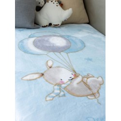 Κουβέρτα Βελουτέ Κούνιας 1546 Blue Sunshine (110x140) 1Τεμ