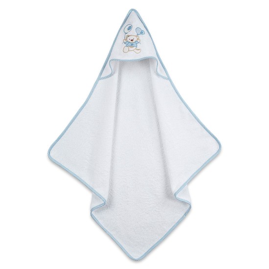 Κάπα Βρεφική Balloon 05 Blue Με Κέντημα Cotton Sunshine (75x75) 1Τεμ