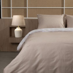 Σεντόνια Διπλά Σετ Feelings 2064 Beige Cotton Sunshine (150x205+30 ) Με Λάστιχο 4Τεμ