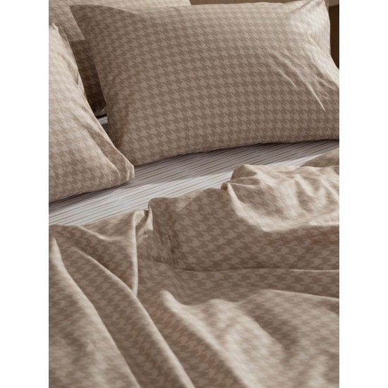 Μαξιλαροθήκες Σετ Feelings 2064 Beige Cotton Sunshine (50x70) 2Τεμ