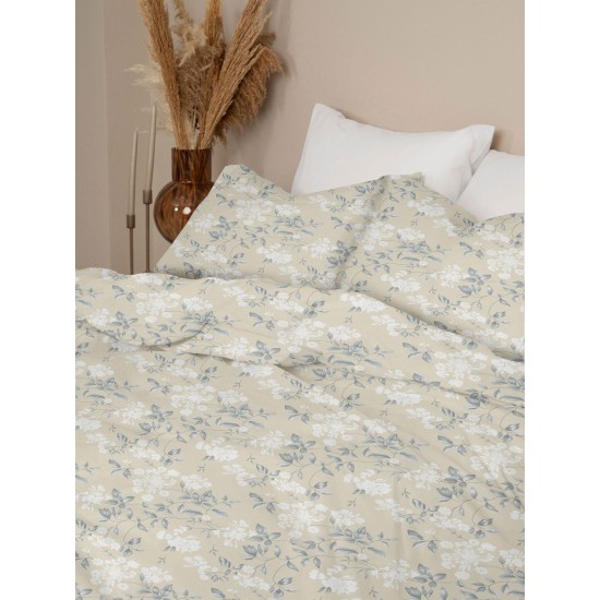 Σεντόνια Διπλά Σετ Menta Print 360 Beige Sunshine (200x250) 4Τεμ