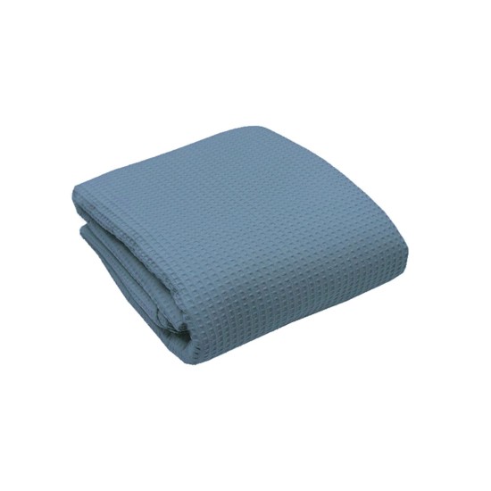 Κουβέρτα Πικέ Μονή Blue CVC Sunshine (165x265) 1Τεμ