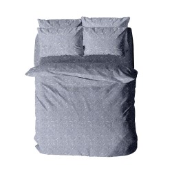 Σεντόνια Διπλά Σετ Menta 440 Grey Polycotton Sunshine (150x205+30 ) Με Λάστιχο 4Τεμ