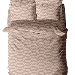 Σεντόνια Διπλά Σετ Menta 500 Powder Polycotton Sunshine (150x205+30 ) Με Λάστιχο 4Τεμ