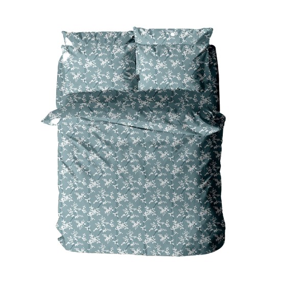 Παπλωματοθήκη Μονή Menta 480 Blue Polycotton Sunshine (170x250) 1Τεμ
