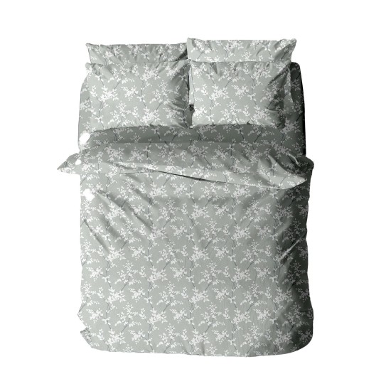 Παπλωματοθήκη Μονή Menta 480 Grey Polycotton Sunshine (170x250) 1Τεμ