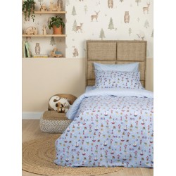 Σεντόνια Παιδικά Μονά Σετ Kids Feelings 50 Cotton Sunshine (105x205+30 ) Με Λάστιχο 3Τεμ