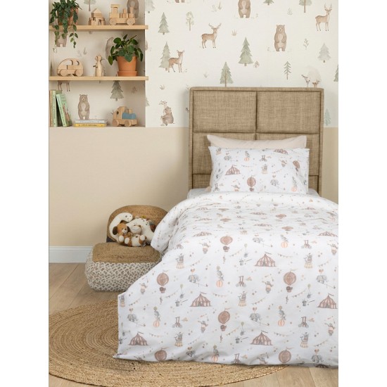 Σεντόνια Παιδικά Μονά Σετ Kids Feelings 56 Cotton Sunshine (105x205+30 ) Με Λάστιχο 3Τεμ