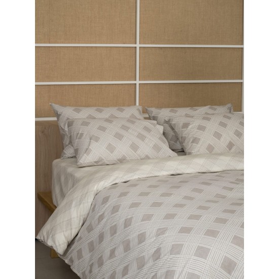 Παπλωματοθήκη Μονή Feelings 2072 Beige Cotton Sunshine (170x250) 1Τεμ