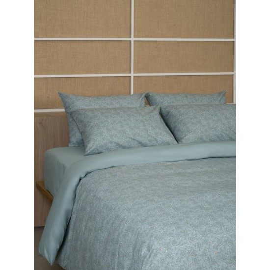 Σεντόνια Υπέρδιπλα Σετ Feelings 928 Aqua Cotton Sunshine (170x200+30 ) Με Λάστιχο 4Τεμ