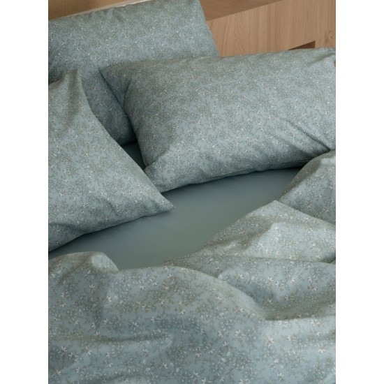 Σεντόνια Υπέρδιπλα Σετ Feelings 928 Aqua Cotton Sunshine (170x200+30 ) Με Λάστιχο 4Τεμ