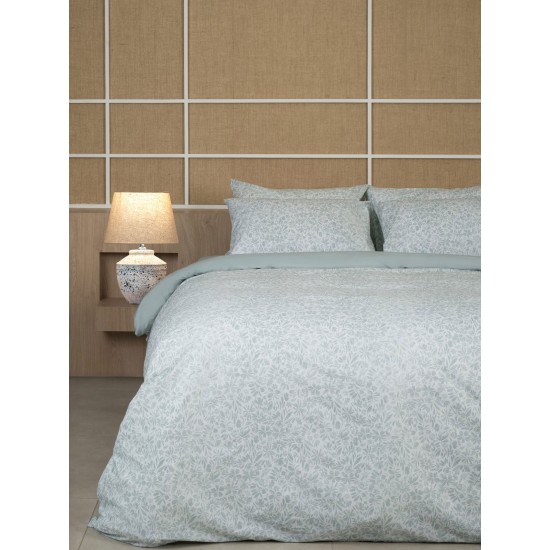 Σεντόνια Υπέρδιπλα Σετ Feelings 2070 Aqua Cotton Sunshine (170x200+30 ) Με Λάστιχο 4Τεμ