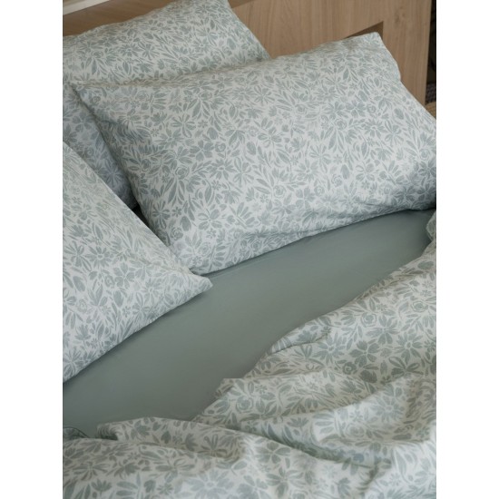Σεντόνια Υπέρδιπλα Σετ Feelings 2070 Aqua Cotton Sunshine (170x200+30 ) Με Λάστιχο 4Τεμ
