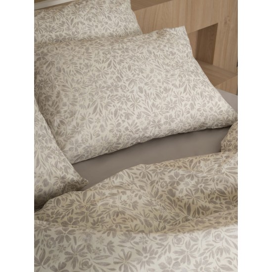 Σεντόνια Μονά Σετ Feelings 2070 Beige Cotton Sunshine (105x205+30 ) Με Λάστιχο 3Τεμ