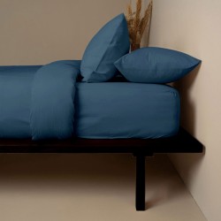 Κατωσέντονο Υπέρδιπλο Feelings 121 Sea Blue Cotton Sunshine (160x200+30) Με Λάστιχο 1Τεμ