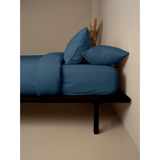 Παπλωματοθήκη Υπέρδιπλη Feelings 121 Sea Blue Cotton Sunshine (230x250) 1Τεμ