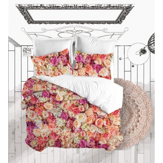 Σεντόνια King Σετ Private Spring Digital Print 220TC Satin Cotton Makis Tselios (280x290) 4Τεμ