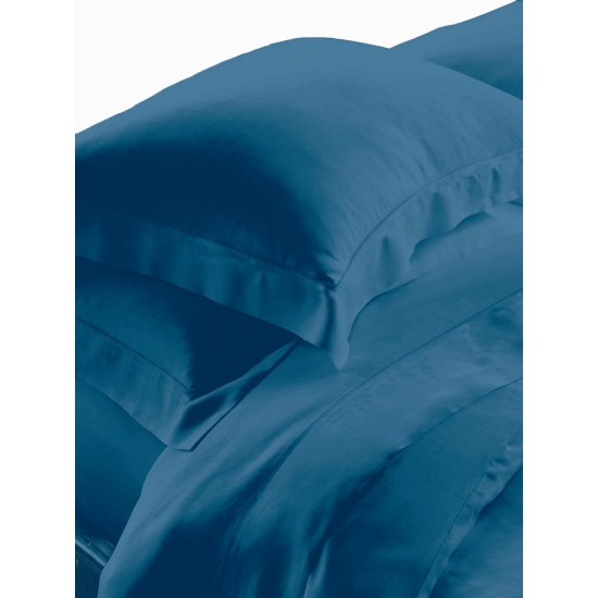 Σεντόνια King Σετ Azur New 07 Petrol 230TC Satin Cotton Makis Tselios (260x270) 4Τεμ