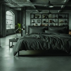 Σεντόνια King Σετ Loft D.Grey 210TC Satin Cotton Makis Tselios (270x290) 4Τεμ