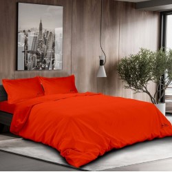 Σεντόνια Μονά Σετ Private Lor Orange Satin Cotton Makis Tselios (170x260) 3Τεμ