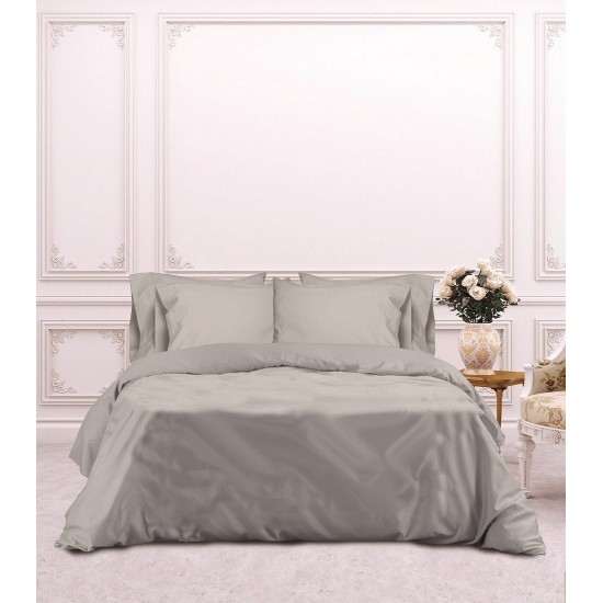 Πανωσέντονο Μονό Private Rihanna Silver Grey 6 Satin Cotton Makis Tselios (170x270) 1Τεμ