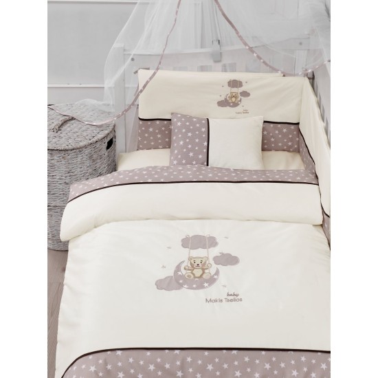 Σετ Κούνιας Bebe Dream Cotton Makis Tselios 6Τεμ