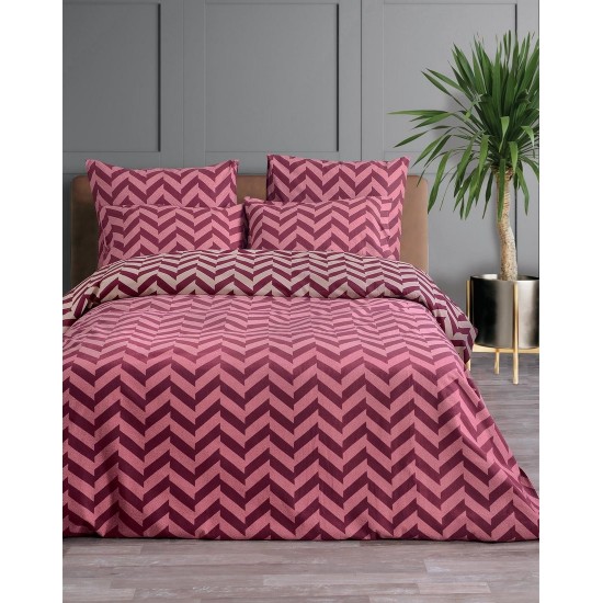 Παπλωματοθήκη Φανελένια Μονή Σετ Chic Zic Zac Red Flannel Cotton Makis Tselios (160x240) 2Τεμ Παπλωματοθήκη Φανελένια Μονή Σετ Chic Zic Zac Red Flannel Cotton Makis Tselios (160x240) 2Τεμ
