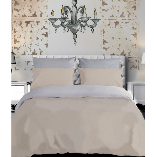 Πανωσέντονο King Chic Notte 02 Grey Cotton Makis Tselios (270x290) 1Τεμ