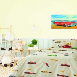 Παπλωματοθήκη Παιδική Μονή Σετ Race Cotton Makis Tselios (160x240) 2Τεμ