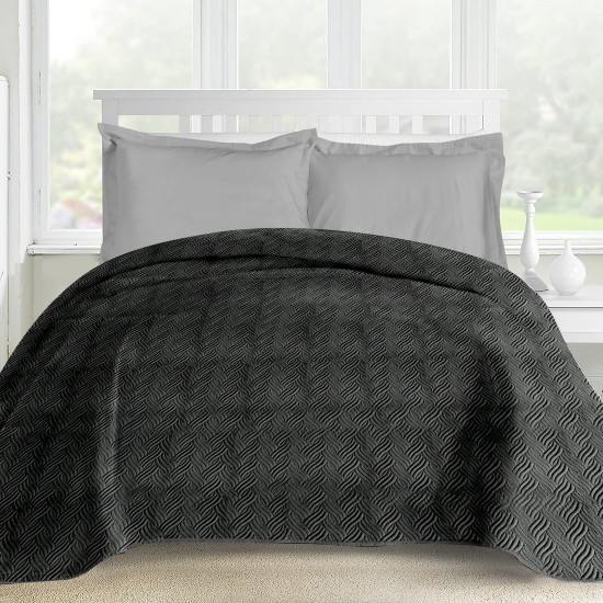 Κουβερλί Υπέρδιπλο Bedspread Frost 02 Grey Ultrasonic Makis Tselios (220x240) 1Τεμ