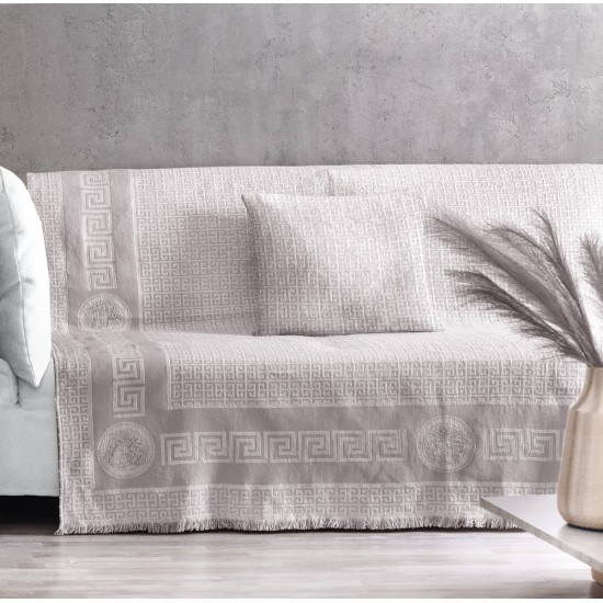 Ριχτάρι Πολυθρόνας Meandros Silver Cotton Makis Tselios (180x180) 1Τεμ Ριχτάρι Πολυθρόνας Meandros Silver Cotton Makis Tselios (180x180) 1Τεμ