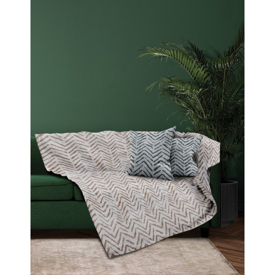 Ριχτάρι Πολυθρόνας Throws Monza Beige Chenille Makis Tselios (180x180) 1Τεμ Ριχτάρι Πολυθρόνας Throws Monza Beige Chenille Makis Tselios (180x180) 1Τεμ