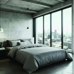 Πανωσέντονο King City 03 Grigio Oxford 300TC Satin Cotton Makis Tselios (270x290) 1Τεμ
