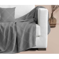 Ριχτάρι Πολυθρόνας Throws Nautica Dark Grey Jacquard Cotton Makis Tselios (180x180) 1Τεμ
