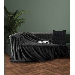 Ριχτάρι Τριθέσιου Throws Nola 01 Dark Grey + 1 Διακοσμητική Μαξ/θήκη Makis Tselios (180x300+50x50) 2Τεμ