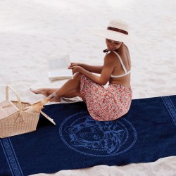 Πετσέτα Θαλάσσης Beach Towels Zeus Blue Cotton Makis Tselios (90x170) 1Τεμ