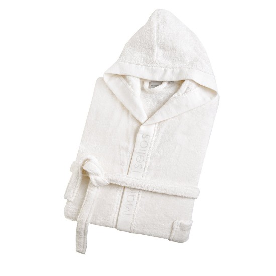 Μπουρνούζι Με Κουκούλα Helmi 01 White 420Gsm Cotton Makis Tselios 1Τεμ