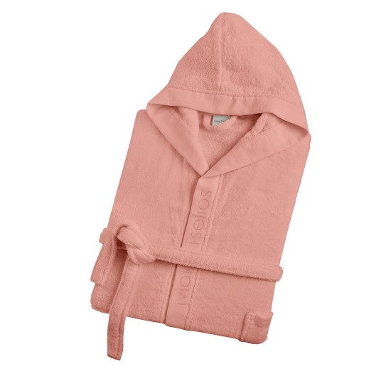 Μπουρνούζι Με Κουκούλα Helmi 02 Pink 420Gsm Cotton Makis Tselios 1Τεμ