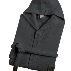 Μπουρνούζι Με Κουκούλα Helmi 04 Grey 420Gsm Cotton Makis Tselios 1Τεμ